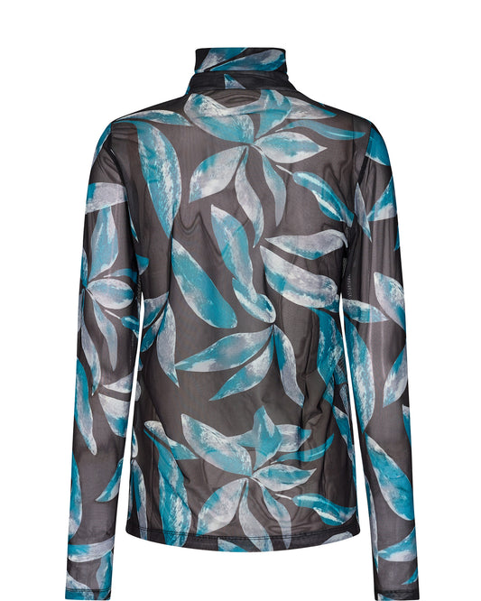 Loretta Mesh Rollneck Blouse