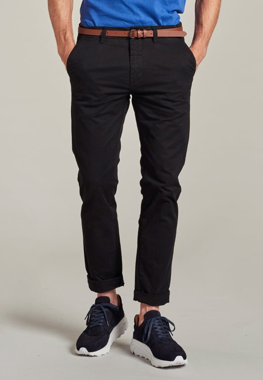 Presley Chino Pants with belt Stretch Twill