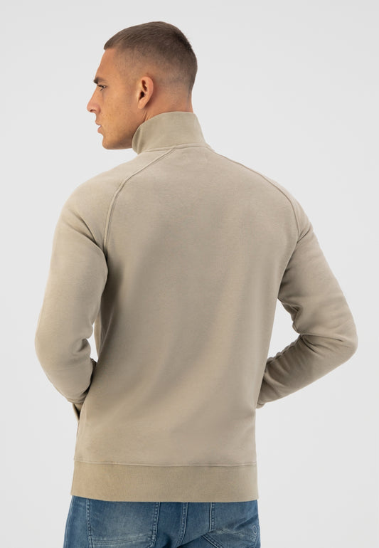 Zip neck Fine Slub Sweat