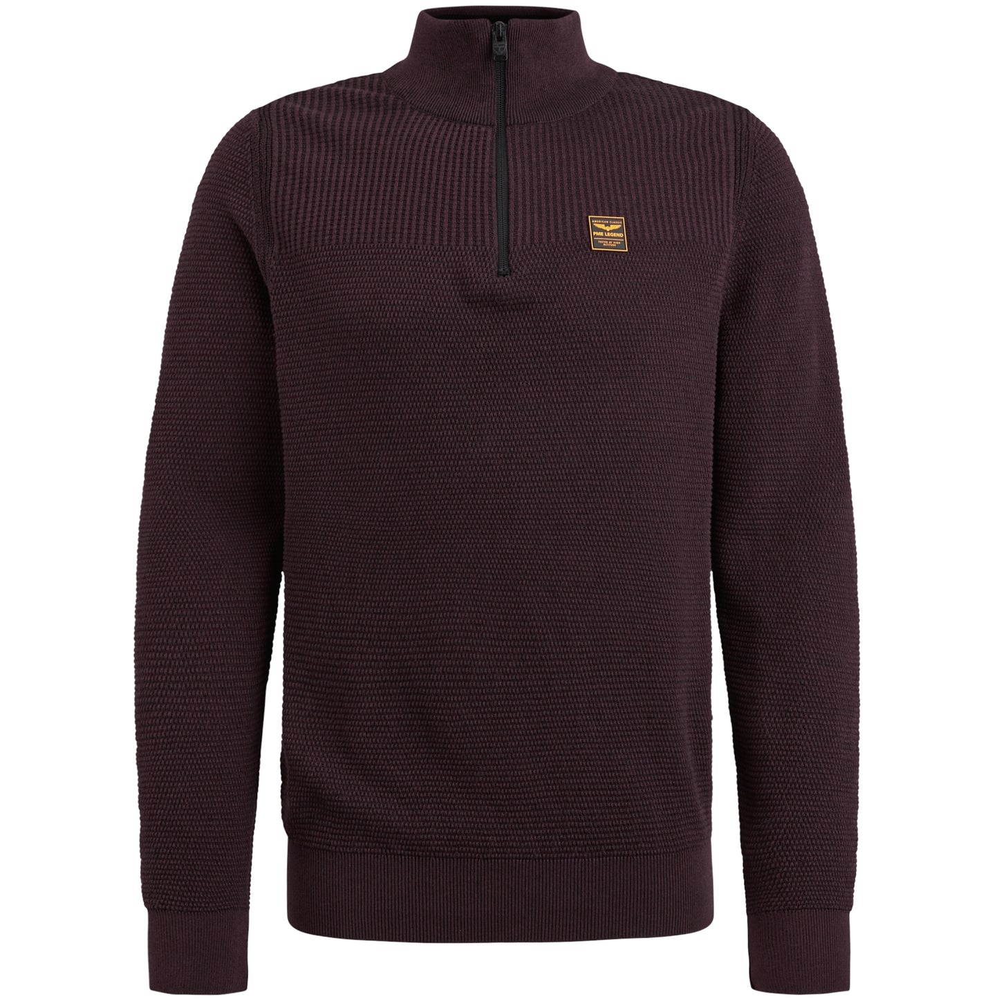 Half zip collar cotton plated
