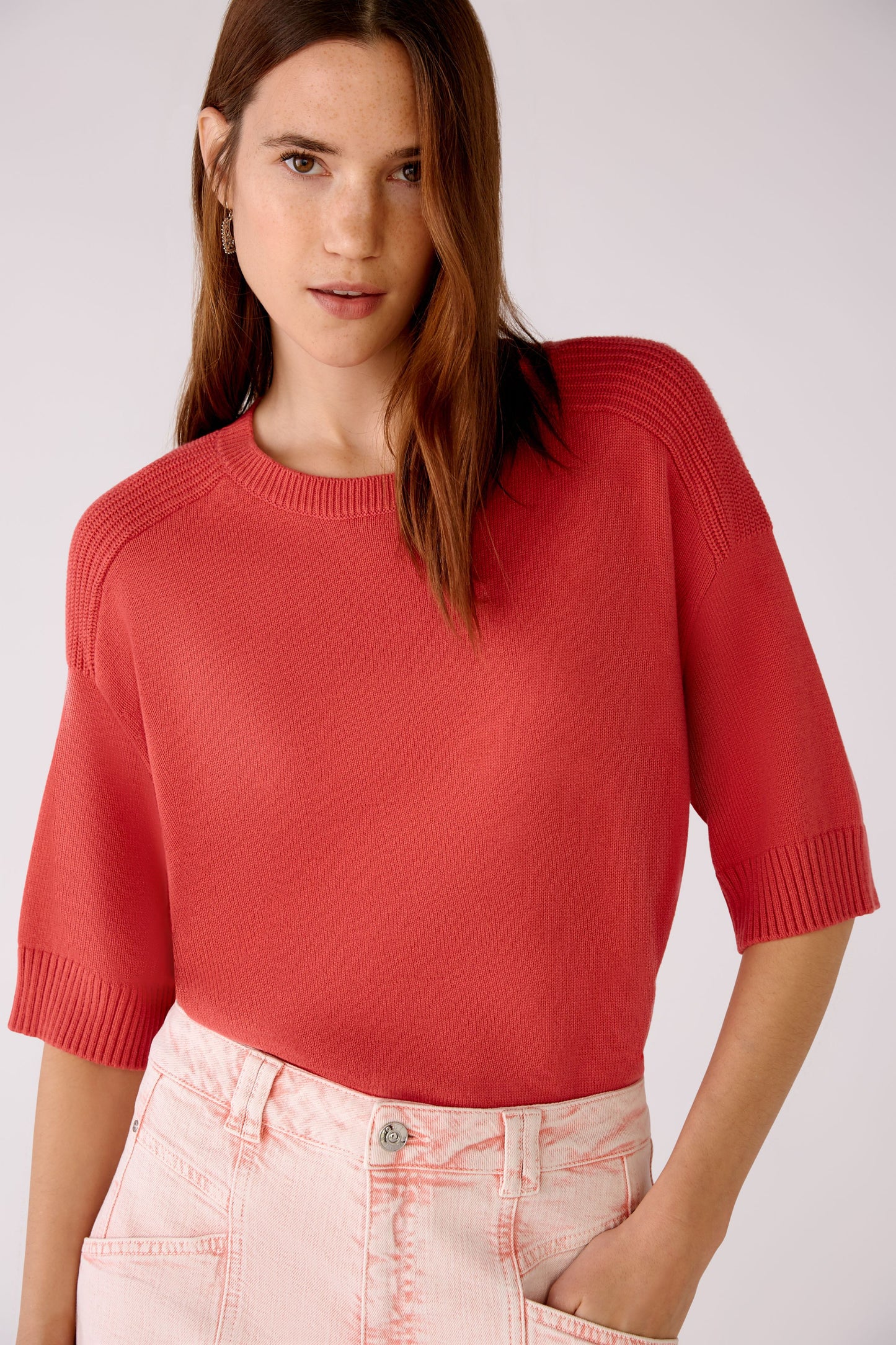 Strickpullover in Baumwollmischung