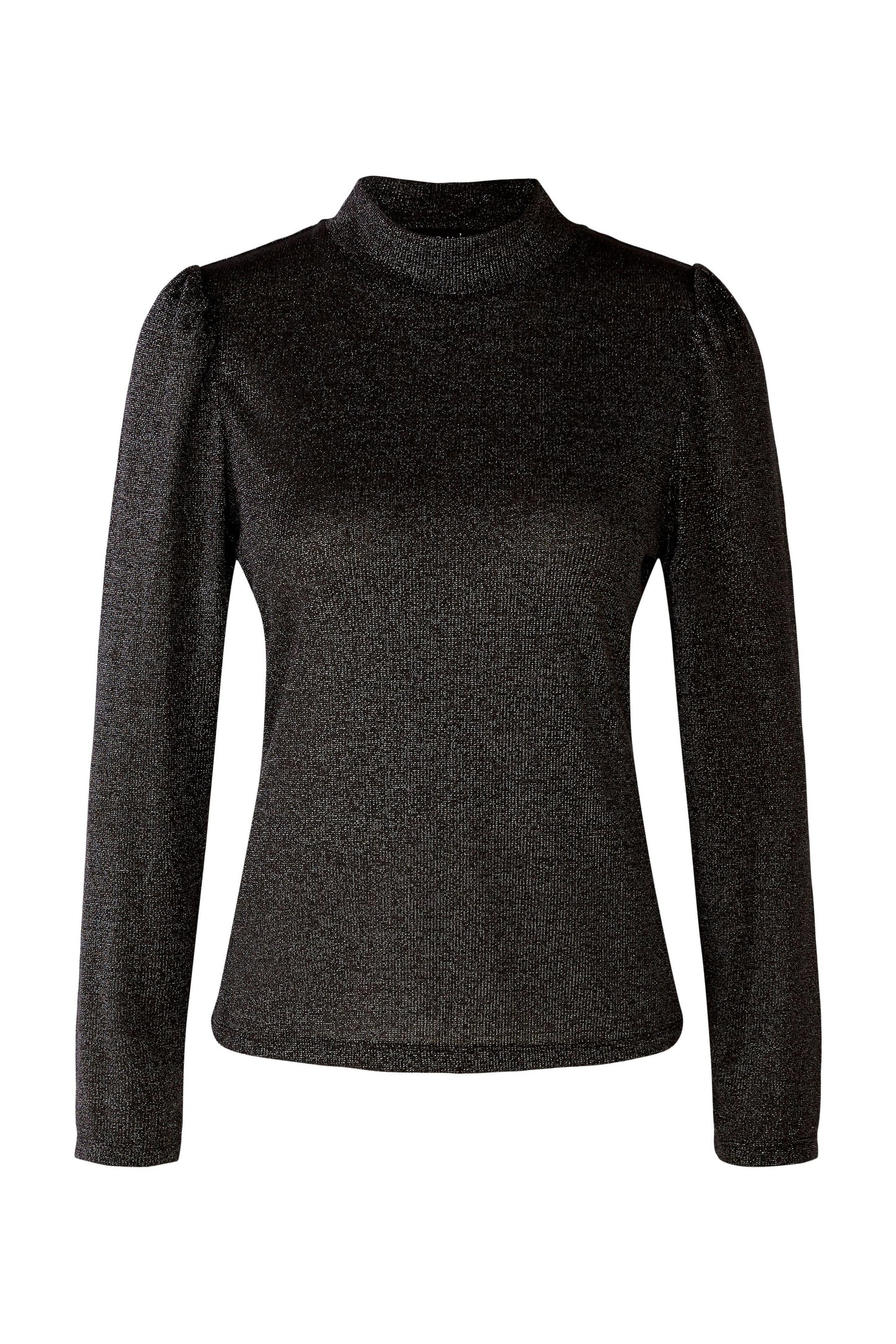 Langarmshirt mit glitzerndem Glanzgarn