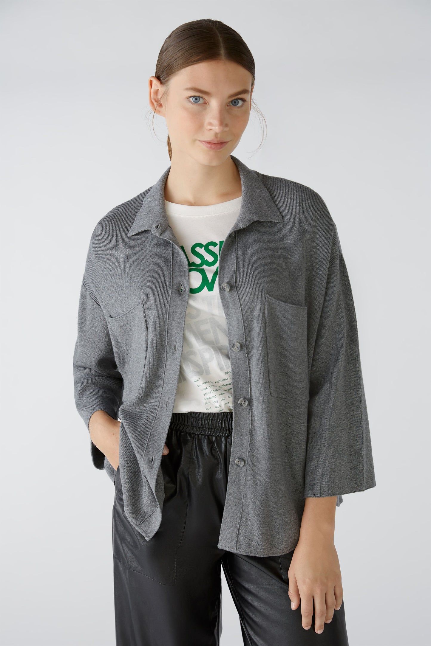 Strickjacke Viskose, Baumwolle, Seide