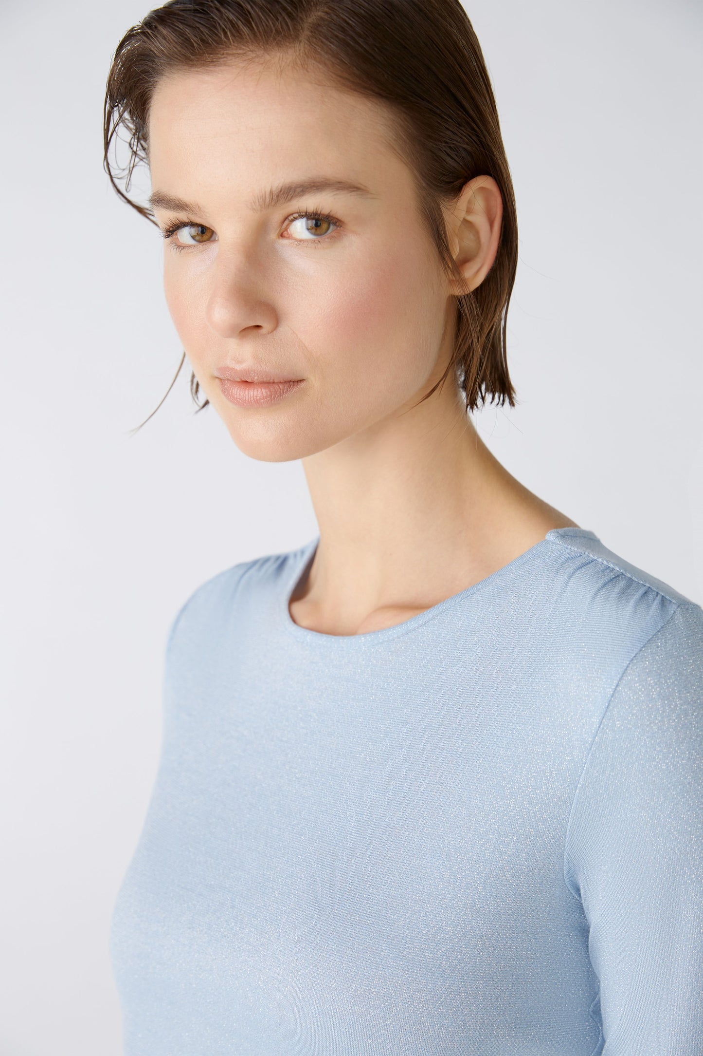 Langarmshirt Viskose-Glanzmischung