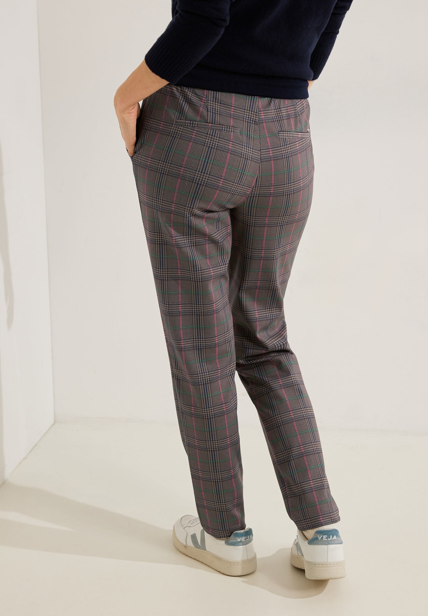 Karierte Casual Fit Hose