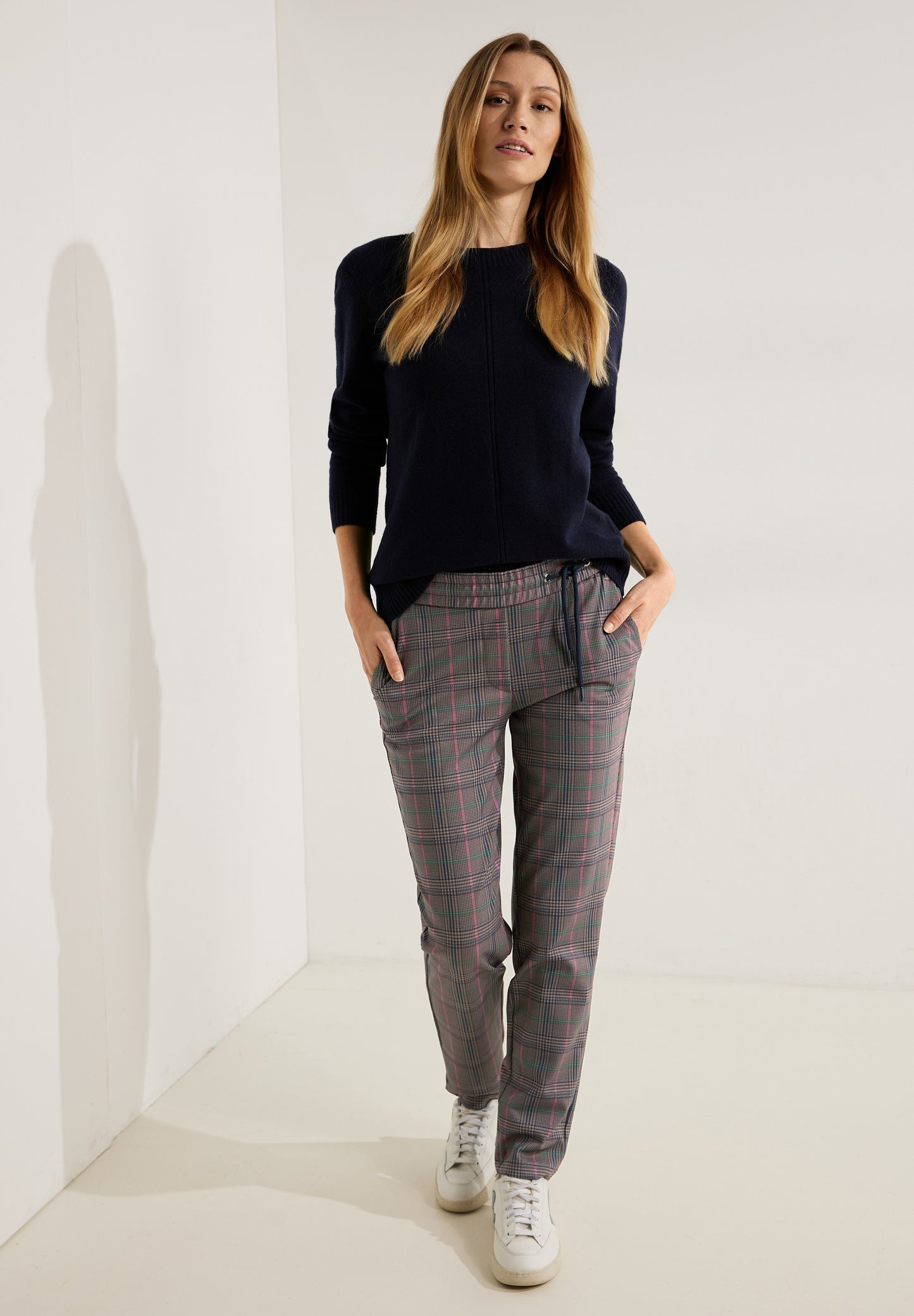 Karierte Casual Fit Hose