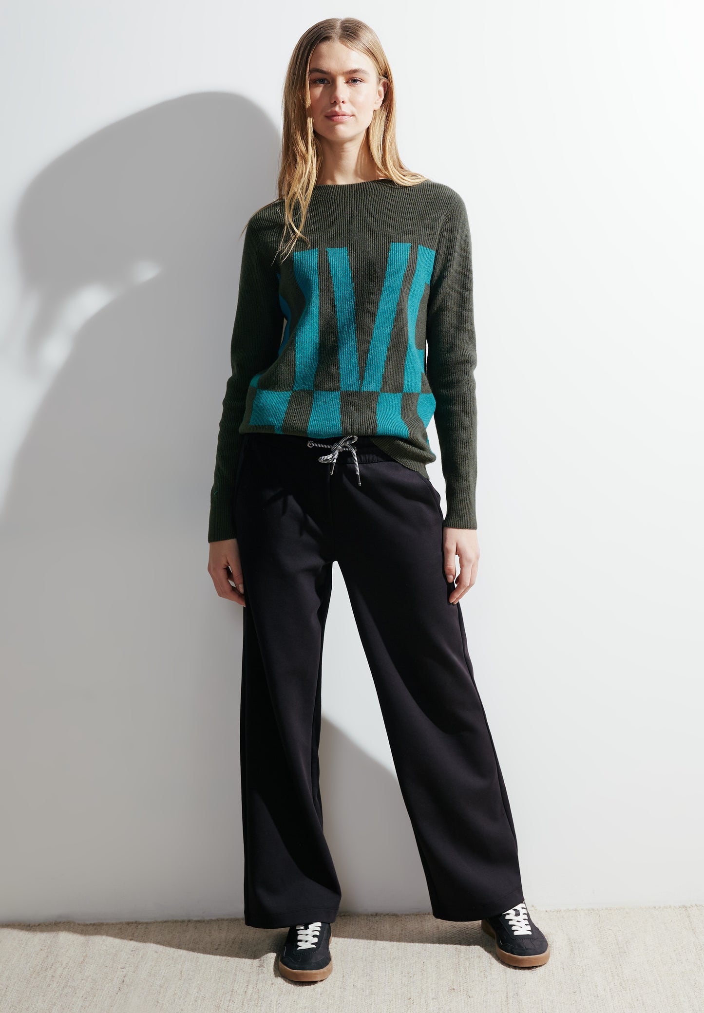 Strickpullover mit Wording