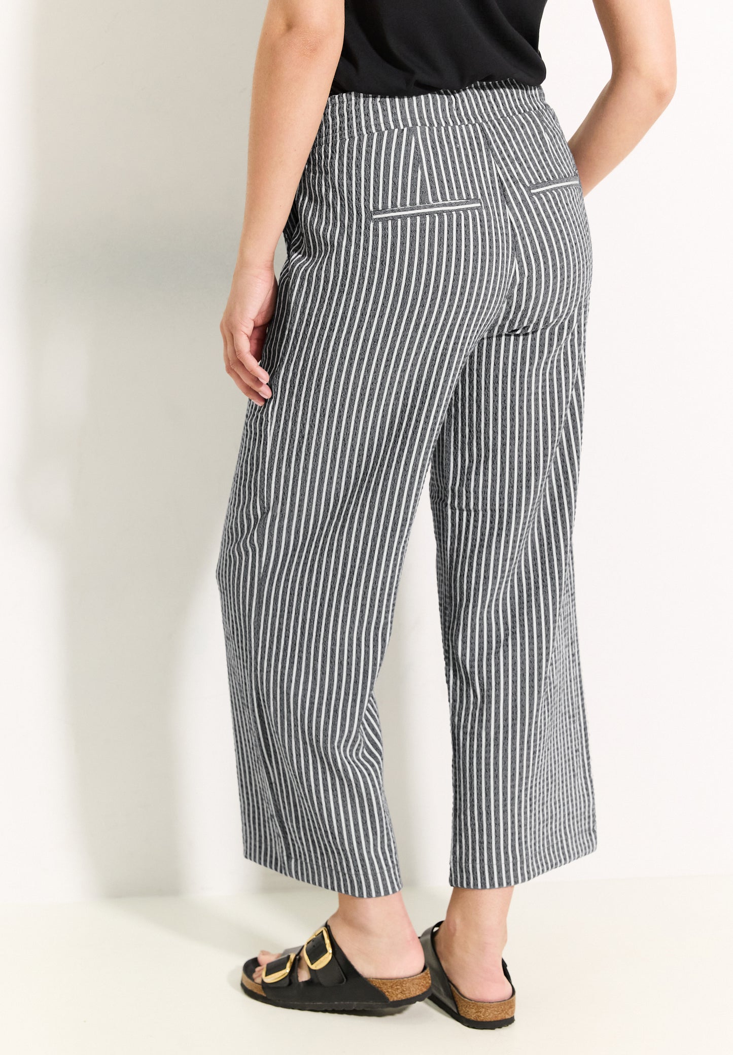 Gestreifte 7/8 Hose