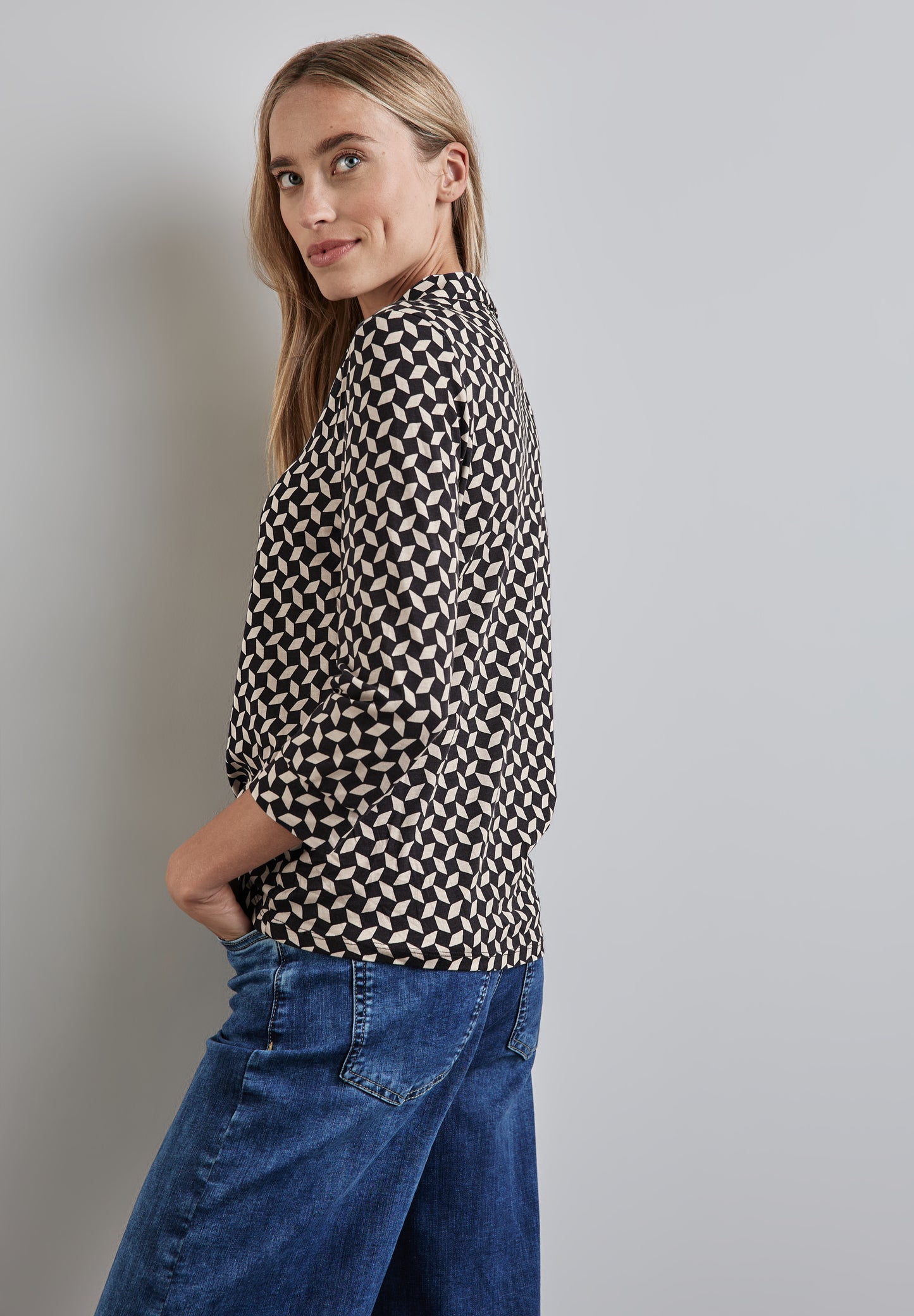 Jersey-Bluse