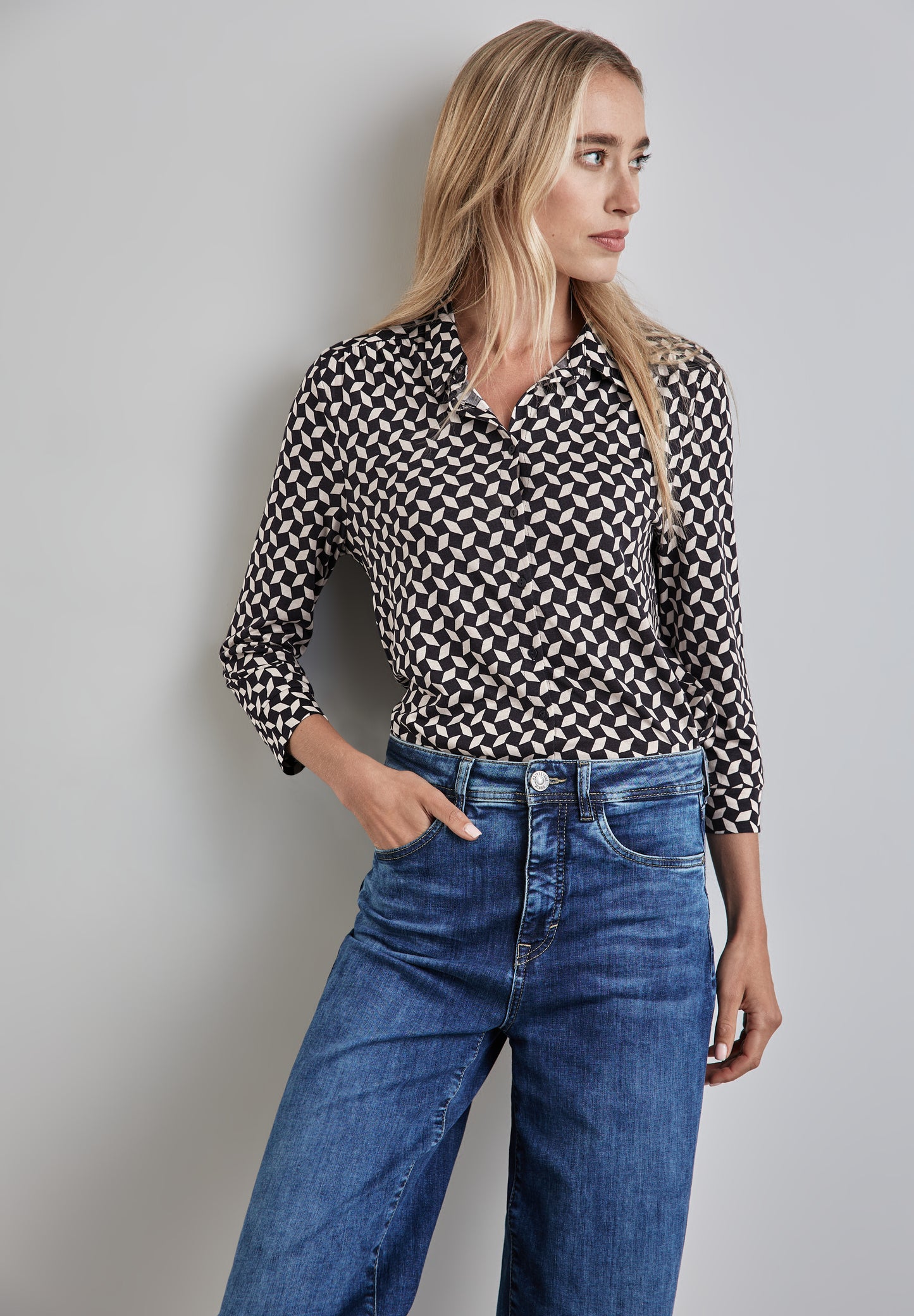 Jersey-Bluse