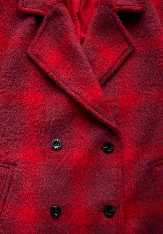 Langer karierter Mantel