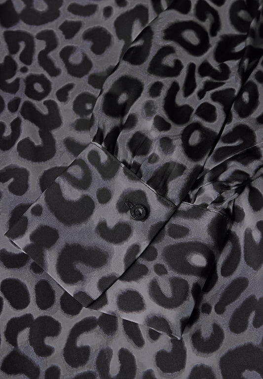 Midi-Kleid mit Leo-Muster