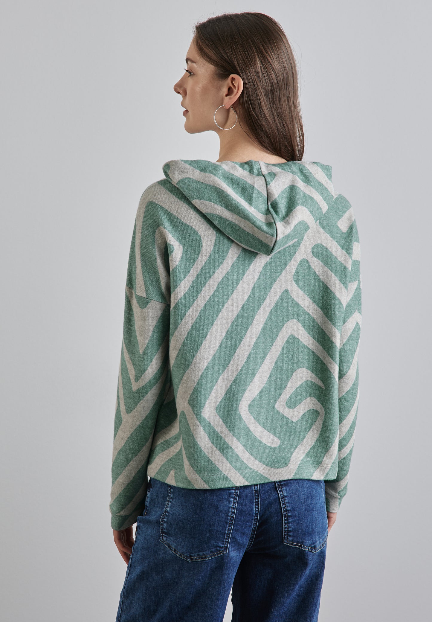 Gemustertes Hoodie-Shirt