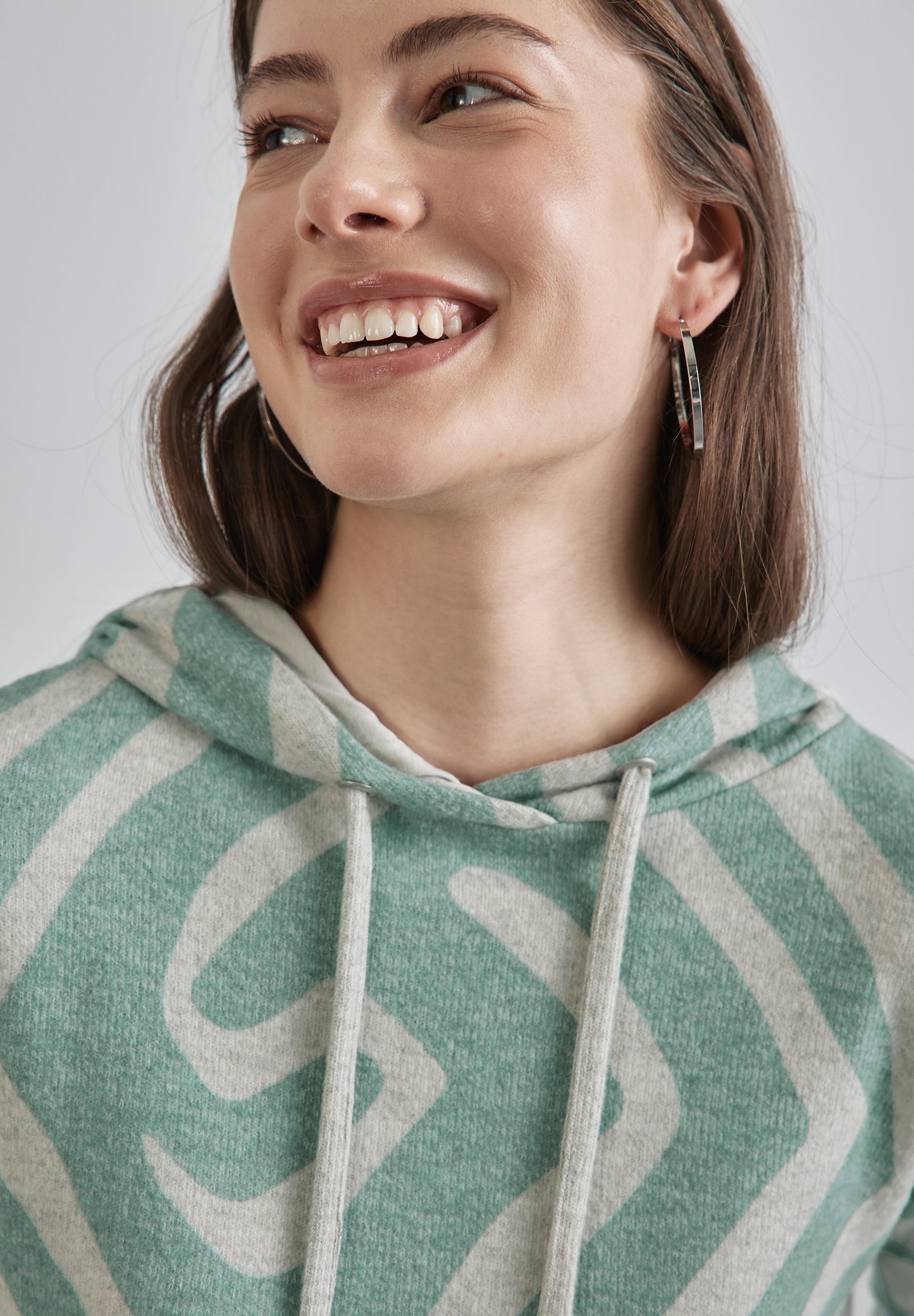 Gemustertes Hoodie-Shirt