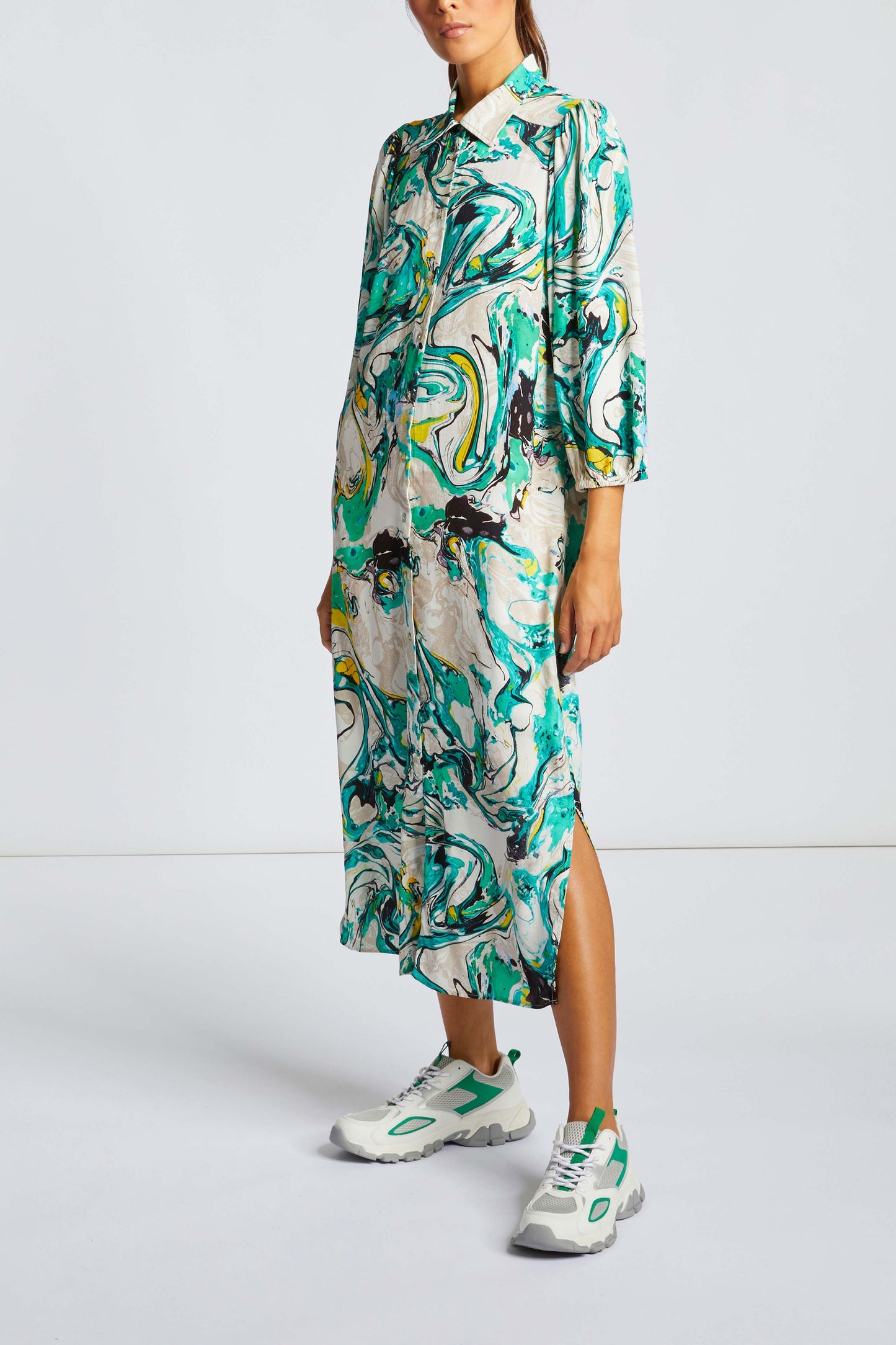 printed midi dress
