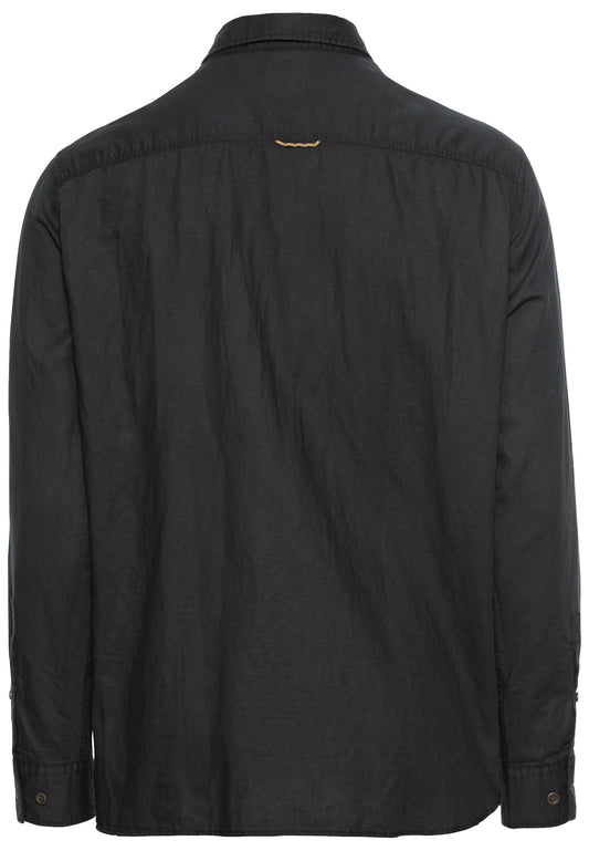 Langarm Hemd aus leichtem Leinenmix