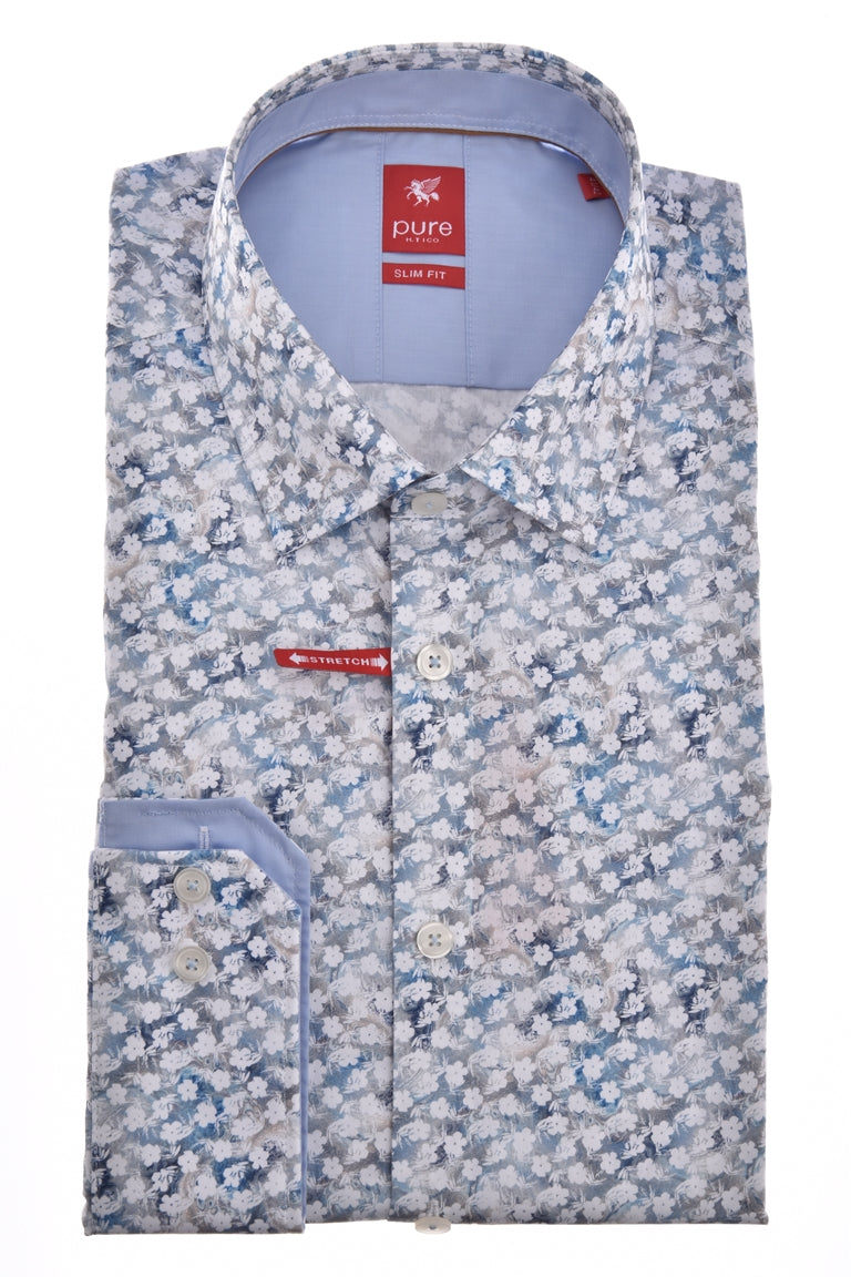 PURE- City Hemd Red Langarm