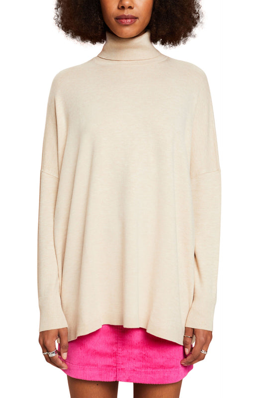 Rollkragenpullover mit Fledermausärmeln