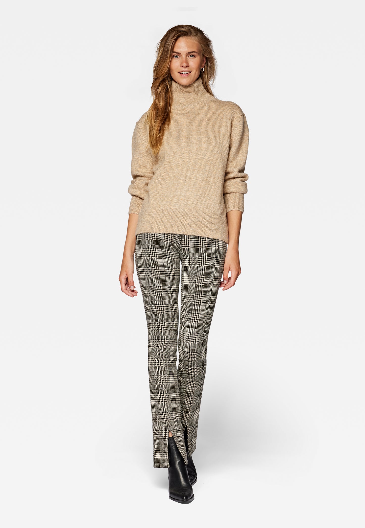 CHECK KNIT PANTS