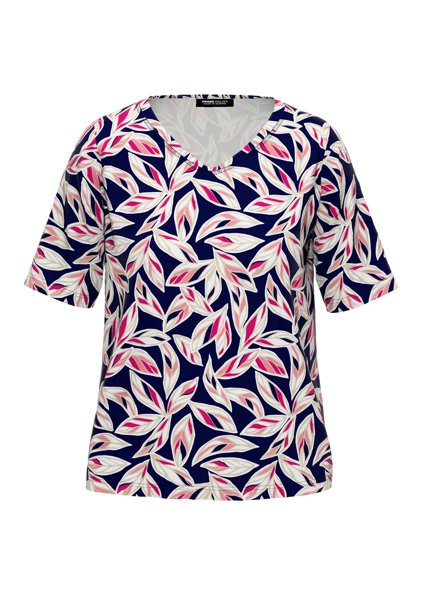 Shirt NOS mit Blätterdessin