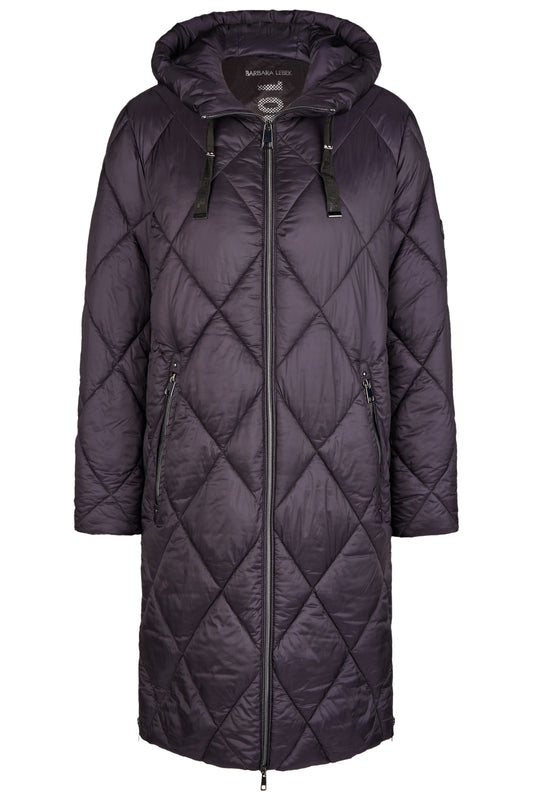 Mantel Down Free mit Kapuze