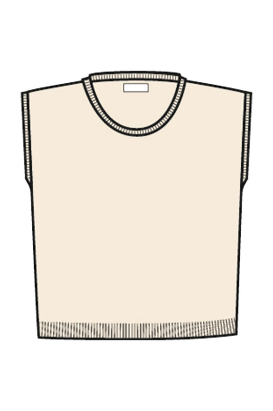 knitted top with roundneck