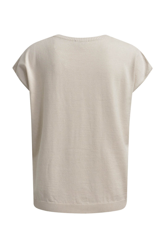 knitted top with roundneck