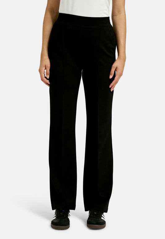 wideleg pants with elastic at back waist and french pockets