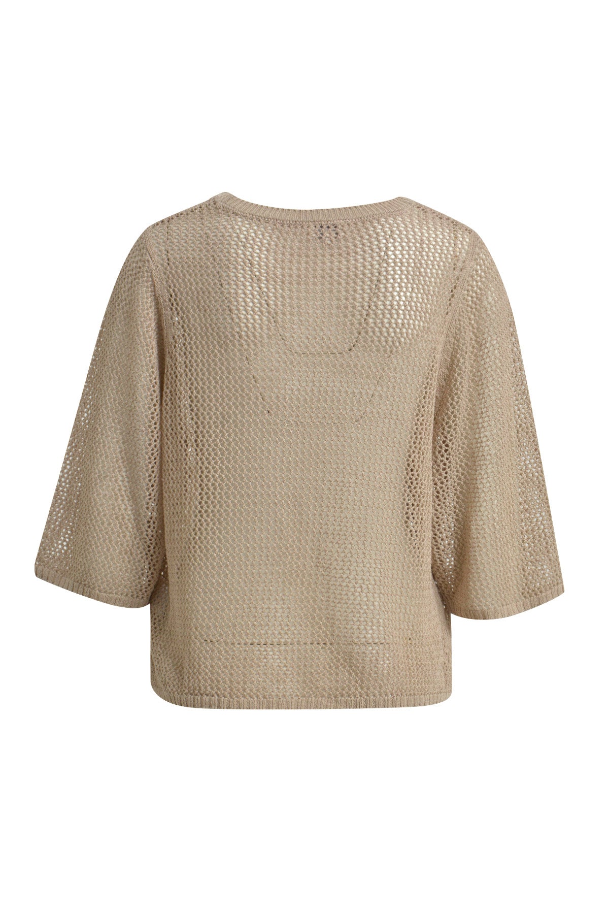 1/2 sleeve pullover with boxy shape and roundneck