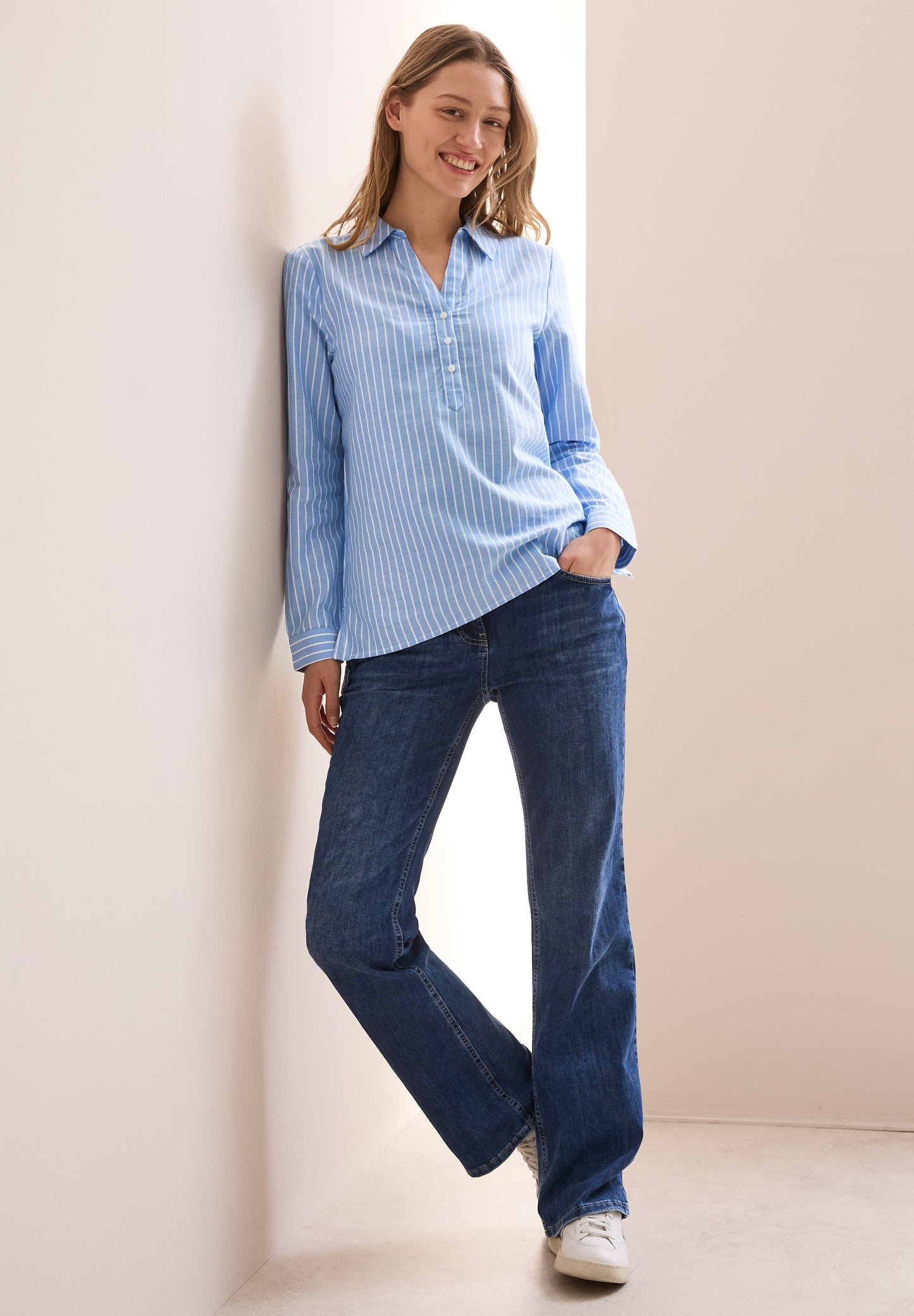 Gestreifte Oxford Bluse