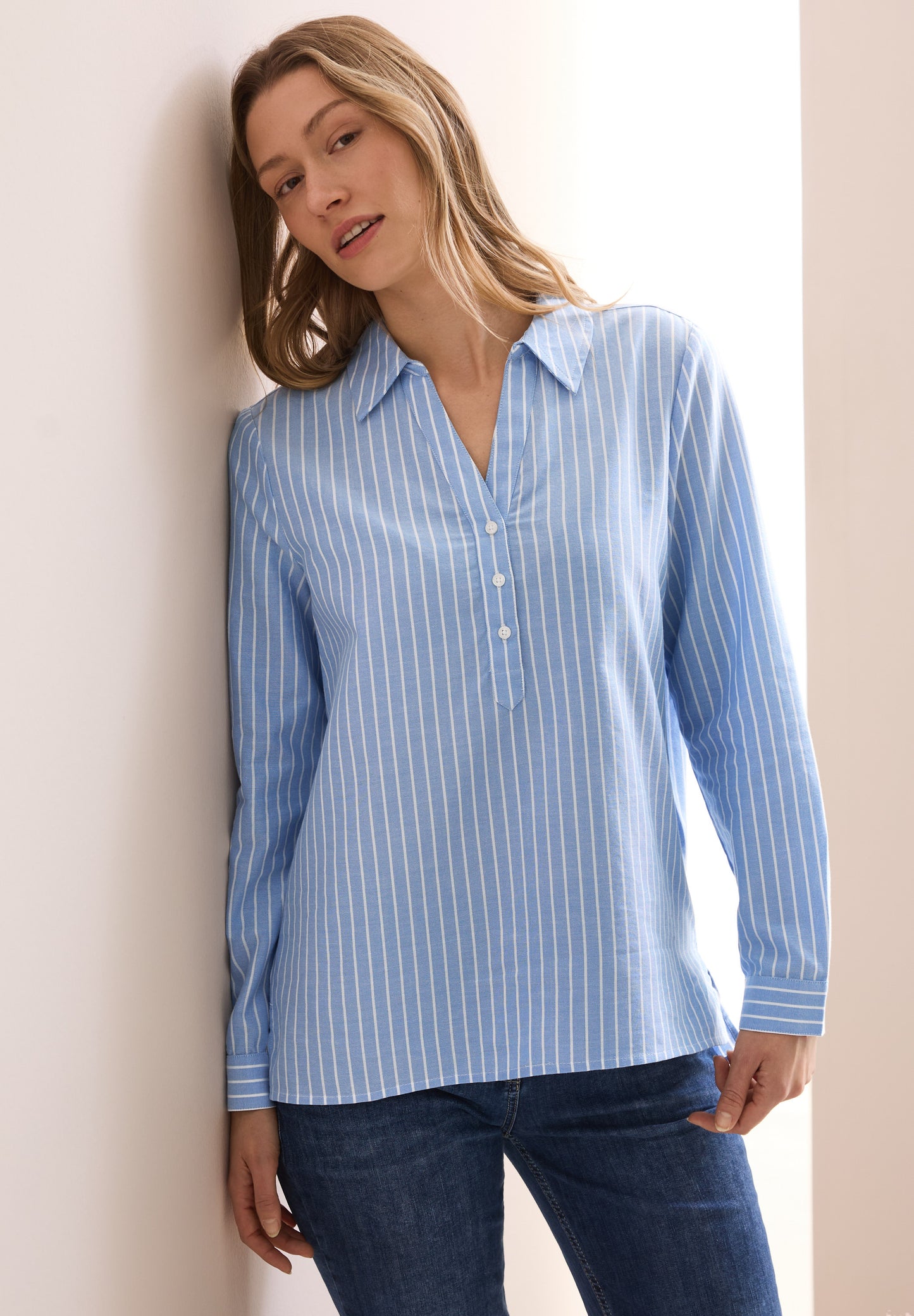 Gestreifte Oxford Bluse