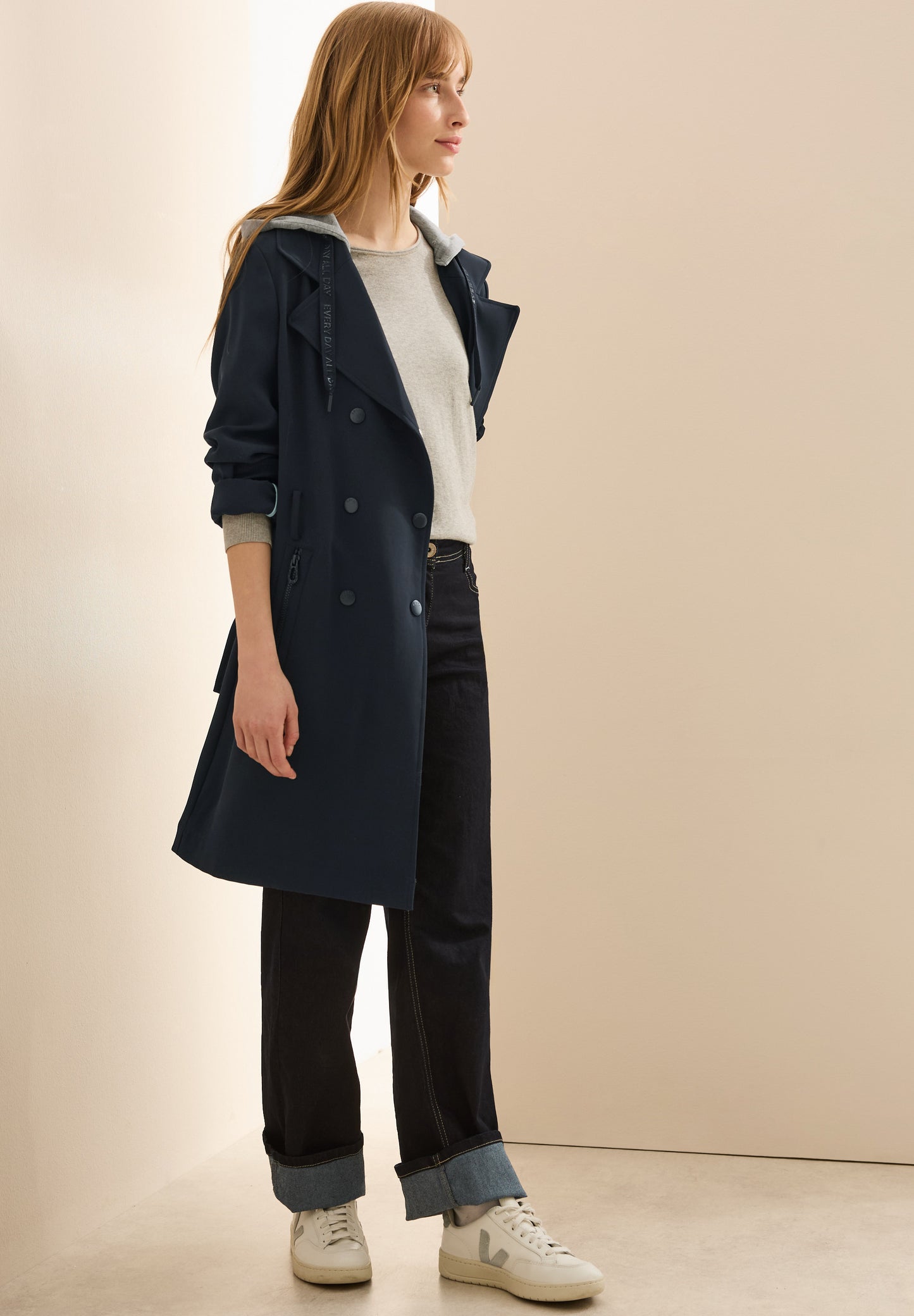 Trenchcoat mit Kapuze