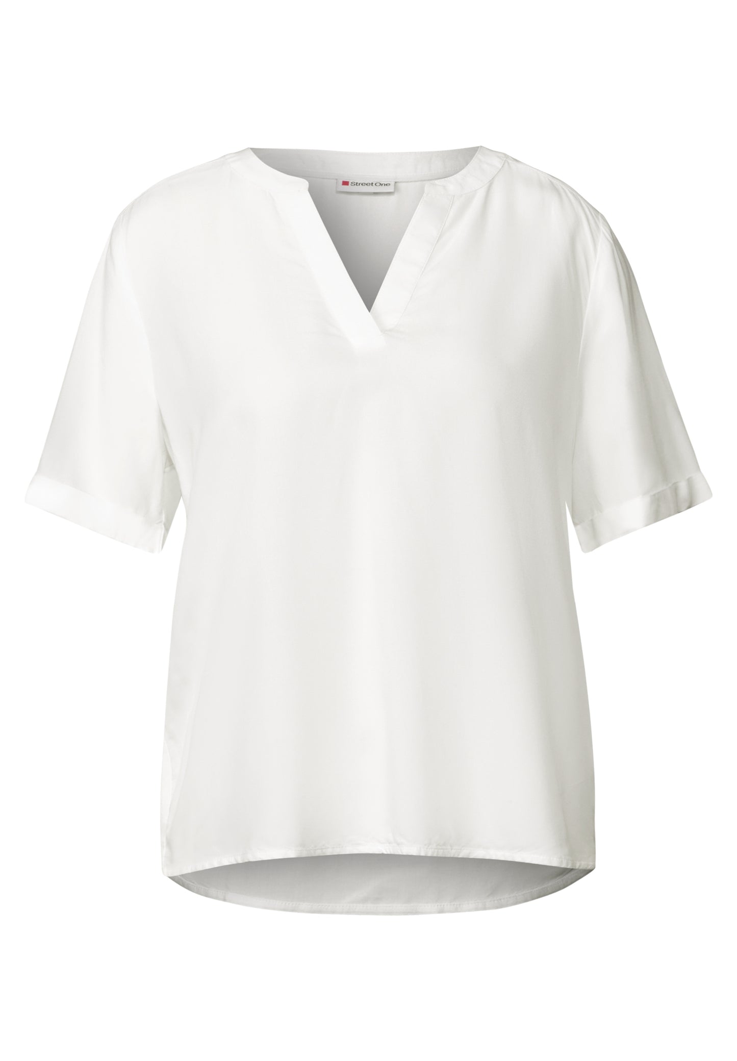 Bluse in Unifarbe