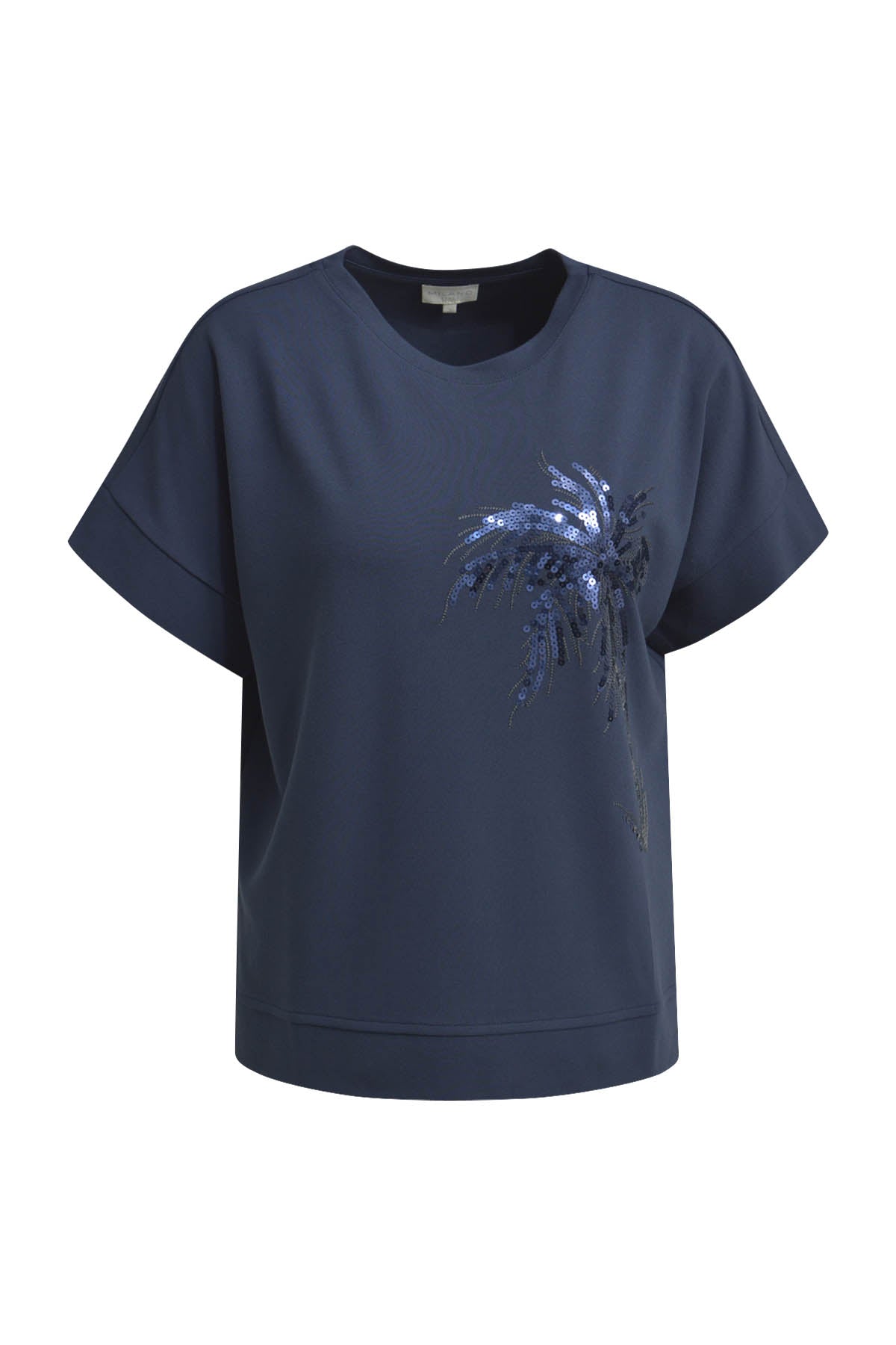 Sweatshirt w roundneck, oversized shoulders, cuffs