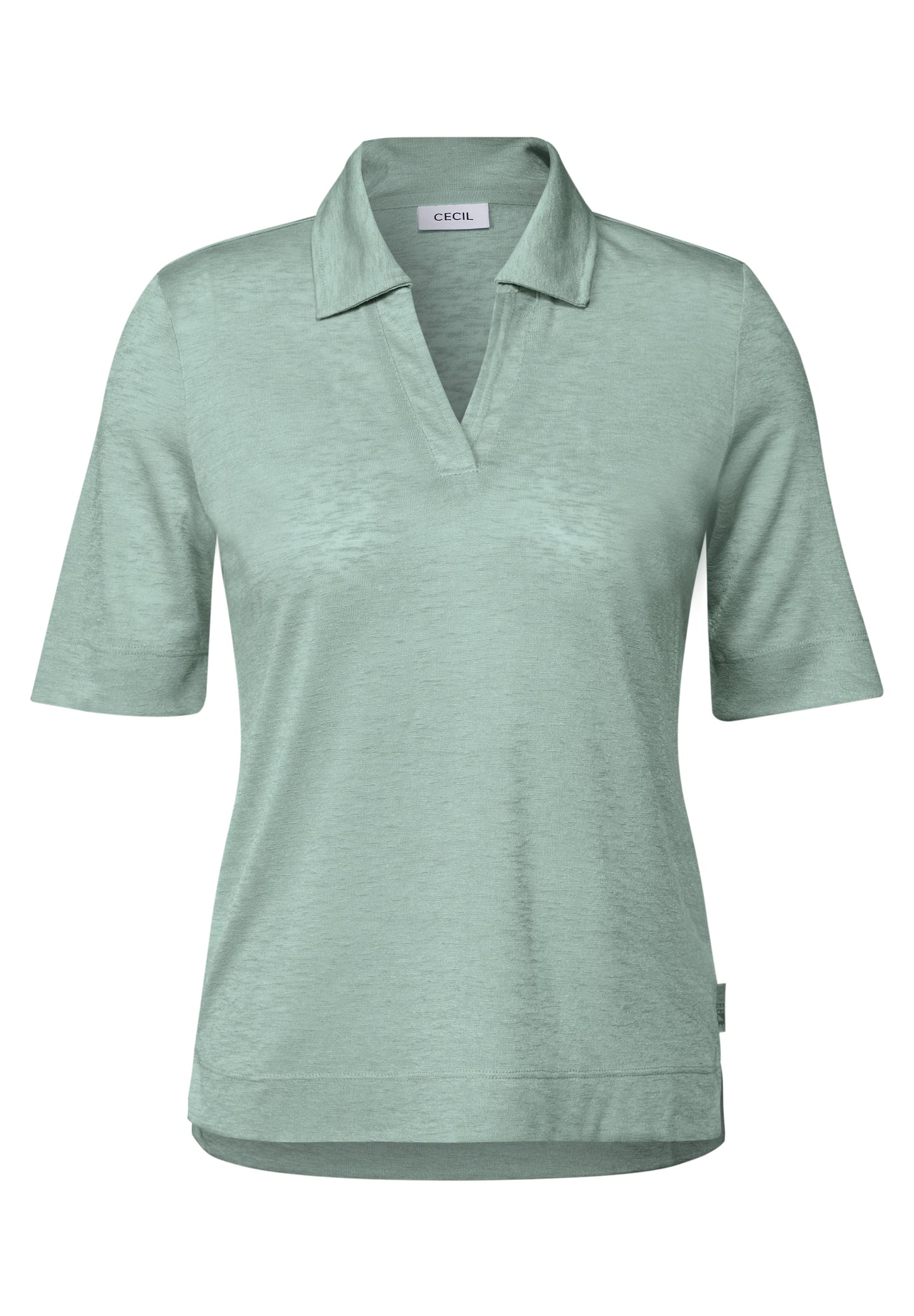 Poloshirt in Leinen-Optik