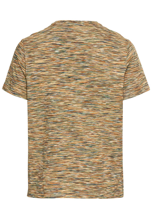 Kurzarmshirt mit geripptem Kragen