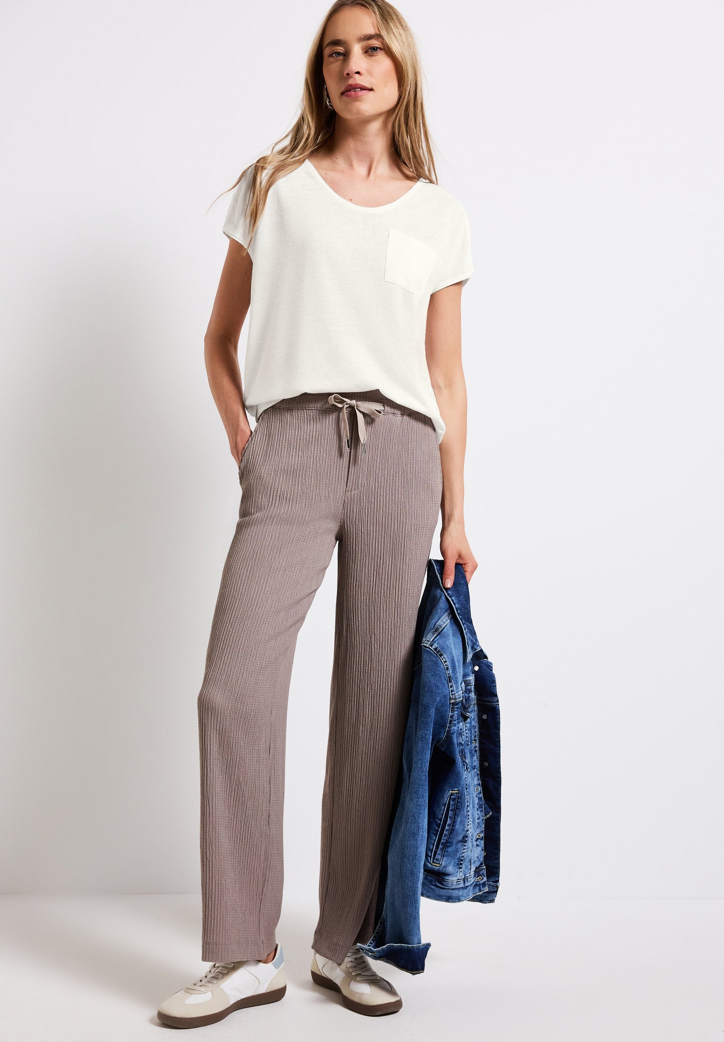 Leinen-Look T-Shirt