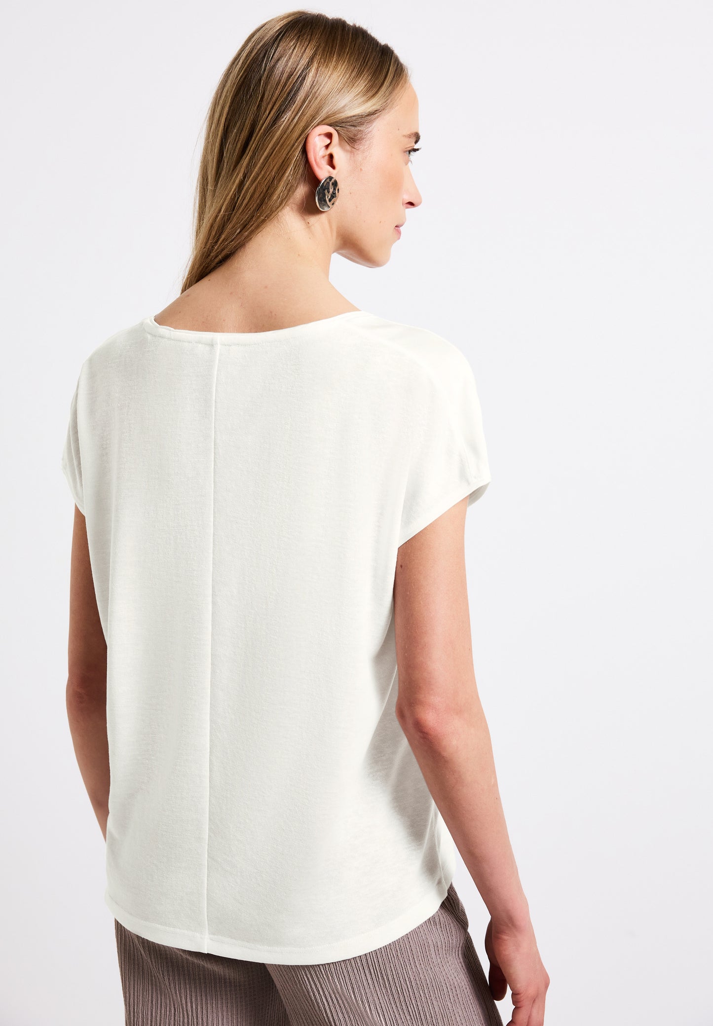 Leinen-Look T-Shirt