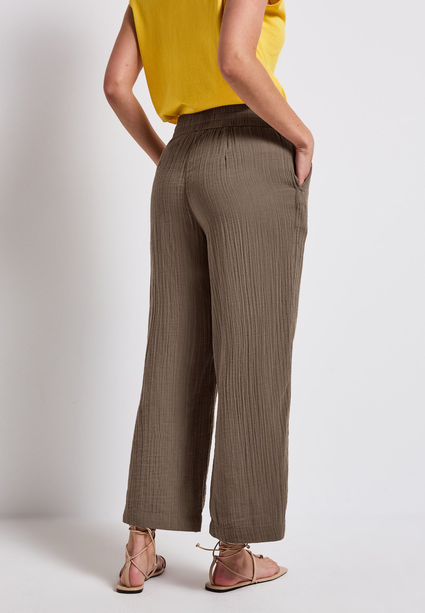 Wide Leg Musselin Hose
