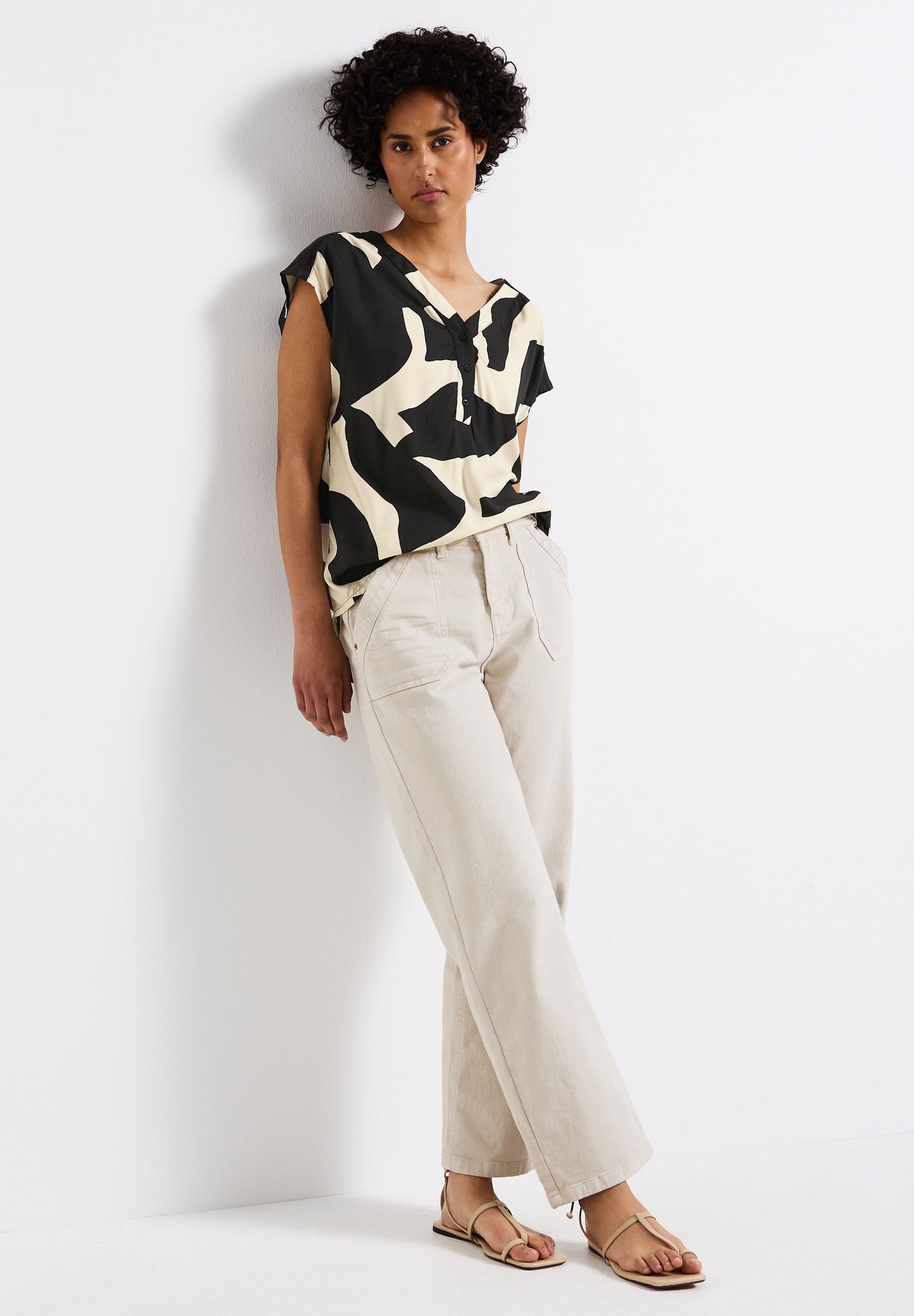 Gemusterte Bluse