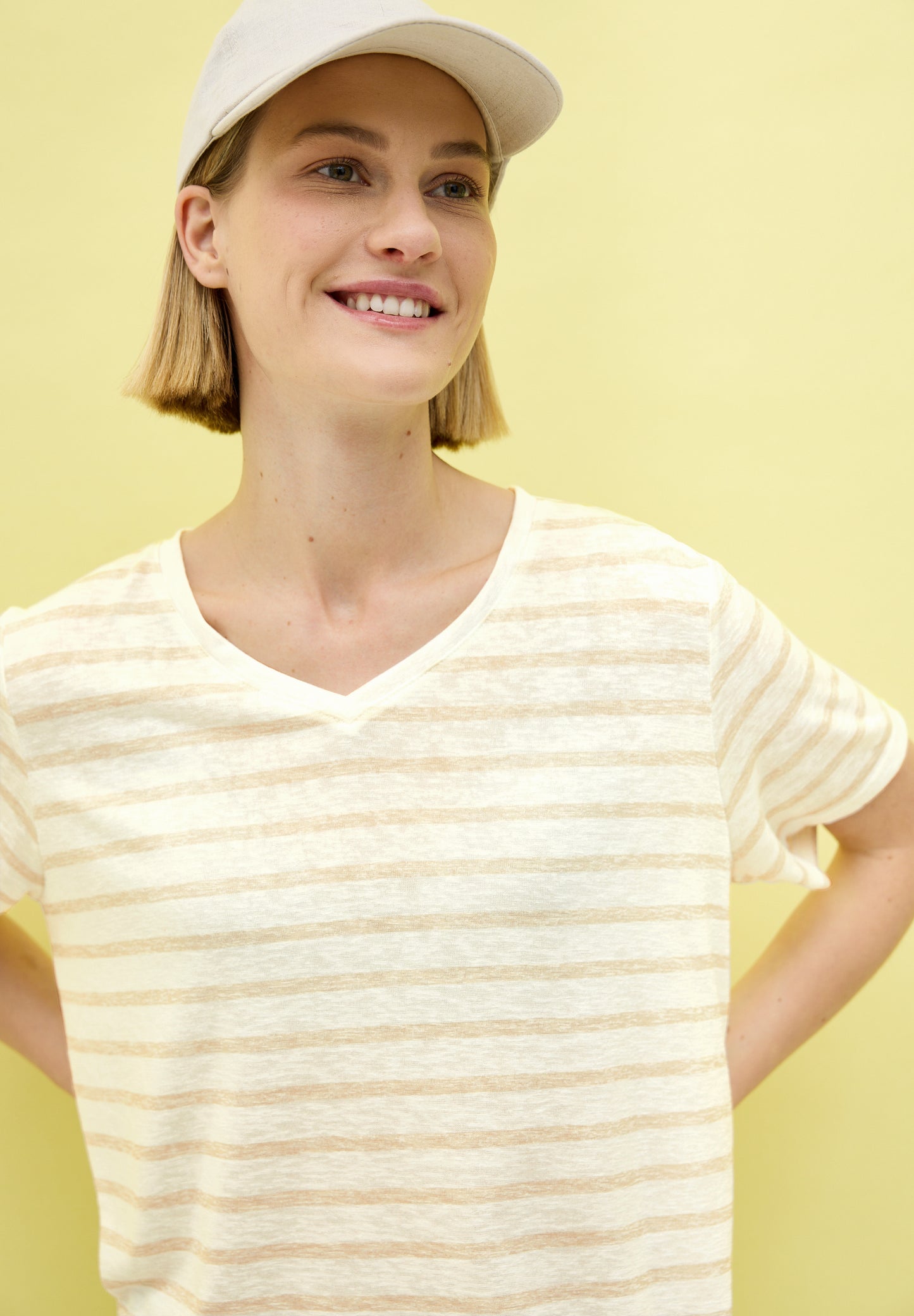 Strick-Look Streifen-Shirt