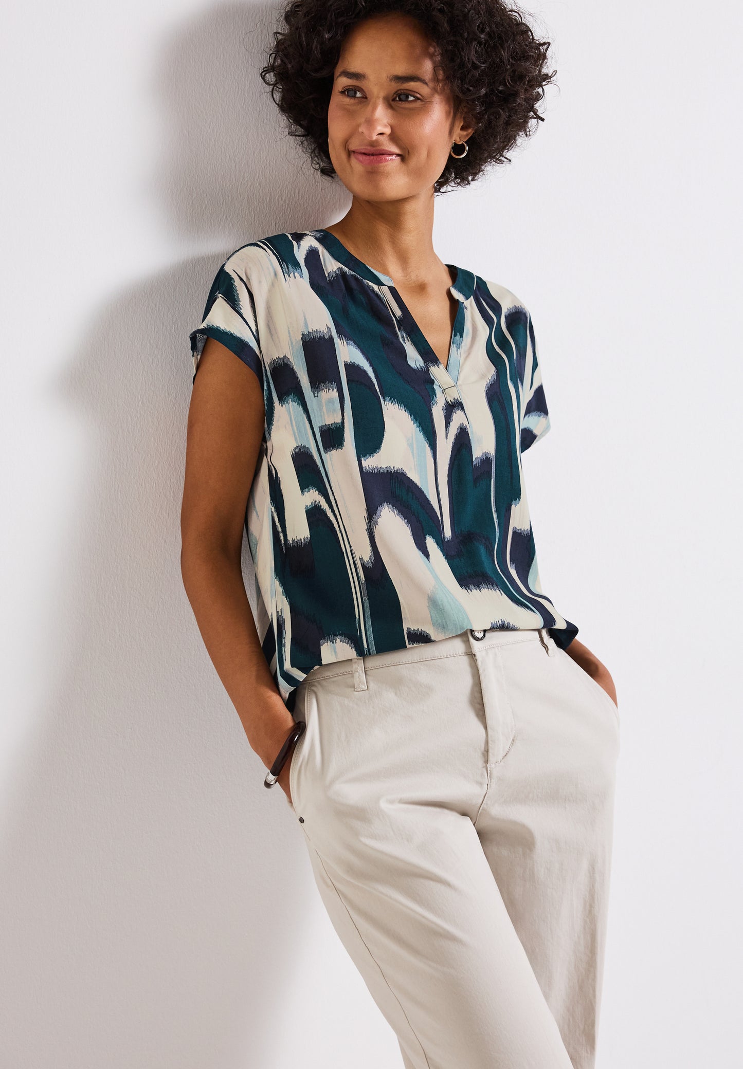 Gemustertes Blusenshirt