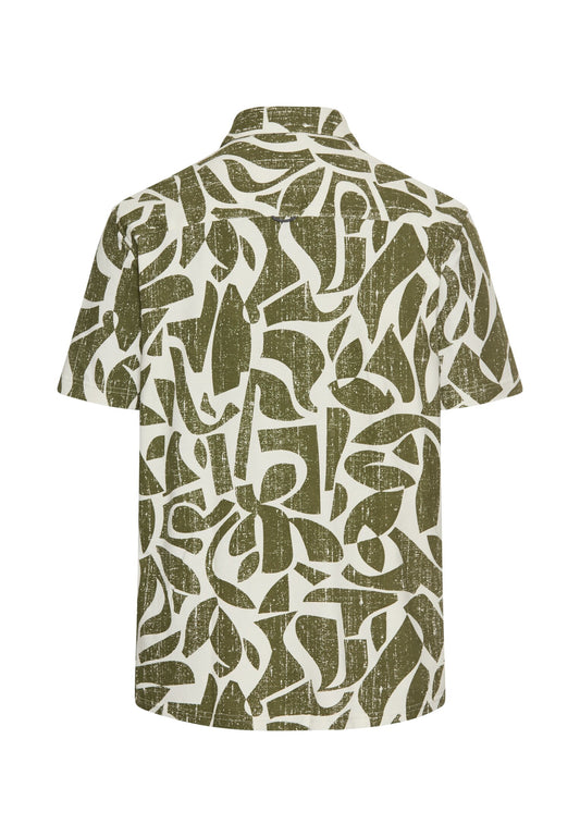 Kurzarm-Hemd aus Piqué-Baumwolle