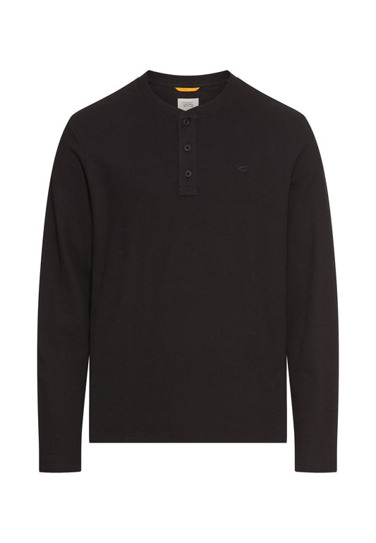 Henleyshirt aus reiner Baumwolle