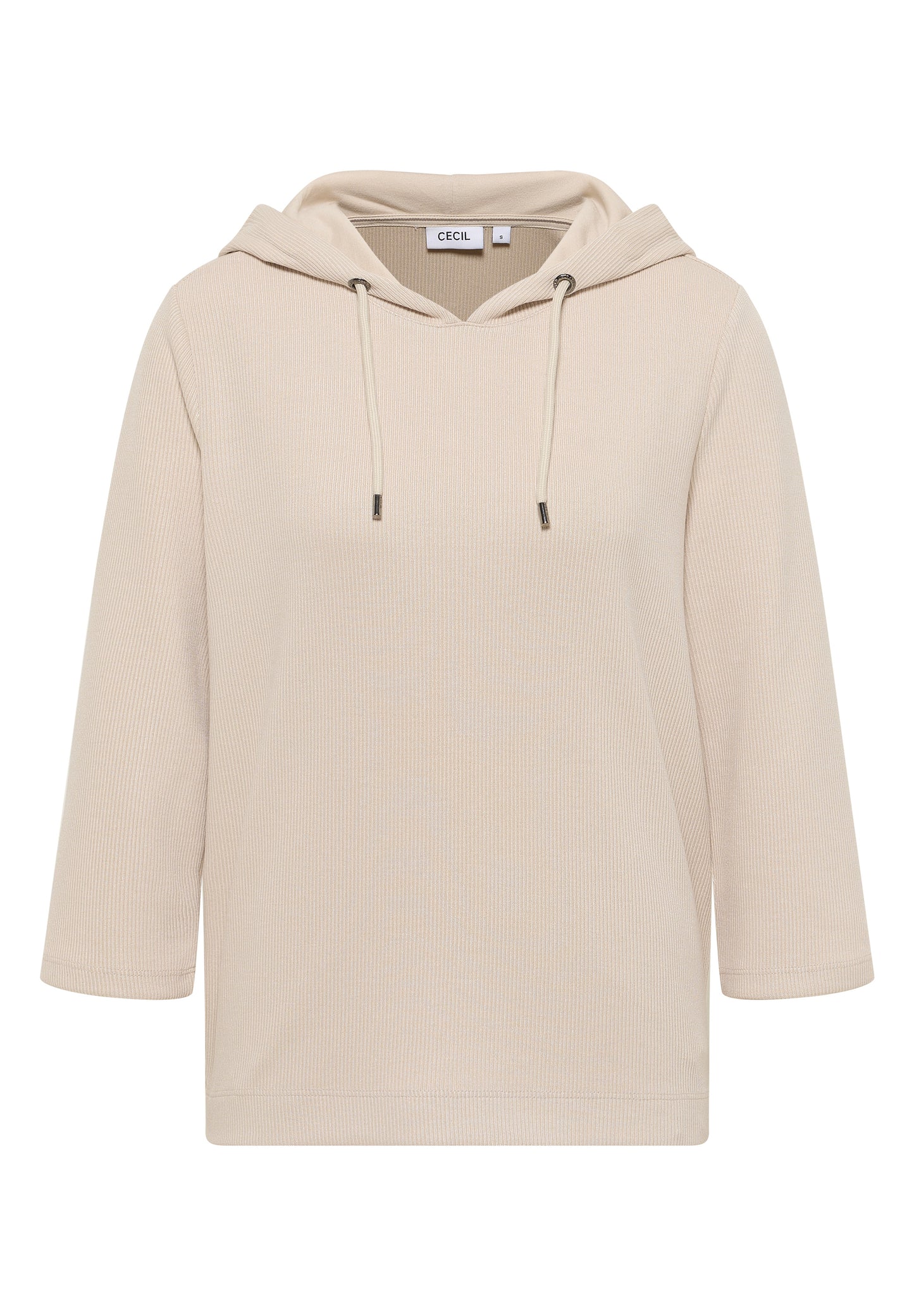 Hoodie Shirt in Rippstruktur