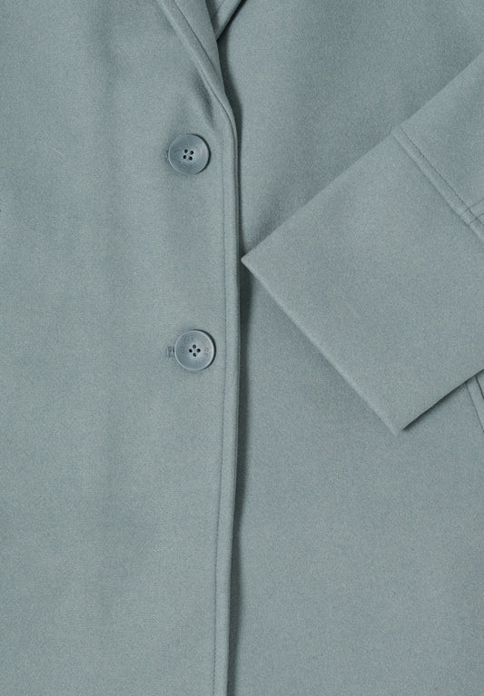 Woll-Optik Revers-Mantel