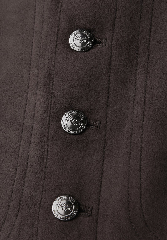 Veloursrock mit Knöpfen