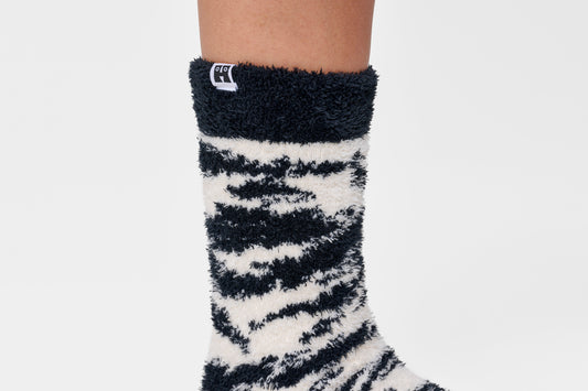 Fluffy Zebra Sock