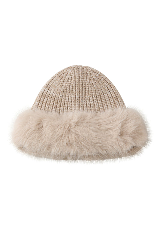 Beanie mit Fake Fur