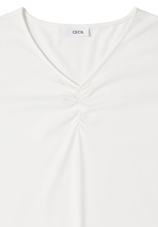 Basic Shirt mit Raffung